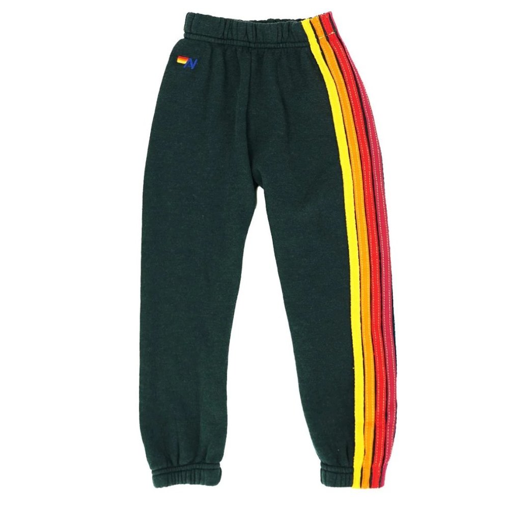 Authentic Aviator Nation Kids 5-Stripe Sweatpants (Charcoal)